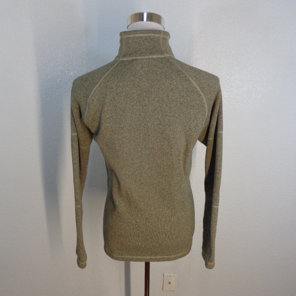 The North Face 1/4 Zip Pullover Knit Fleece Jacket Mens L Light Brown - Picture 4 of 6